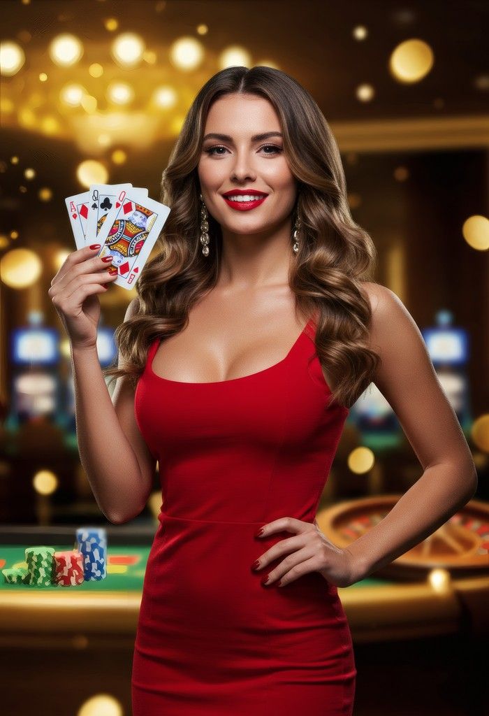 Live baccarat dealer video feed with card dealing animation